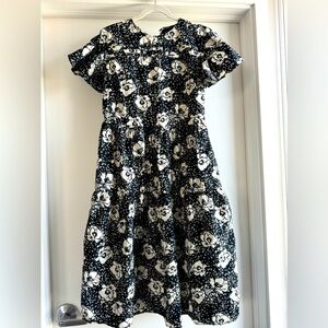 Large Who What Wear Black and White Print A-Line  Dress